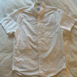 J.Crew White Short Sleeve Buttondown - Men's M